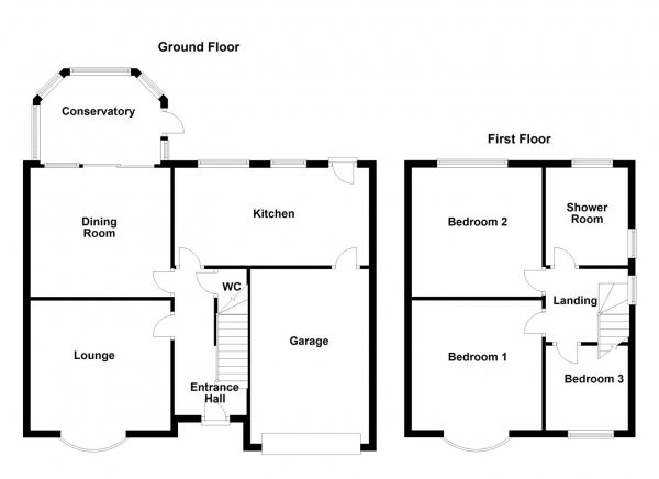 Floor Plan Image for 3 Bedroom Semi-Detached House for Sale in Northfield Lane, Horbury, Wakefield