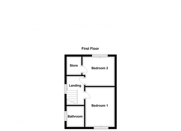 Floor Plan Image for 2 Bedroom End of Terrace House for Sale in Quarry Hill, Horbury, Wakefield