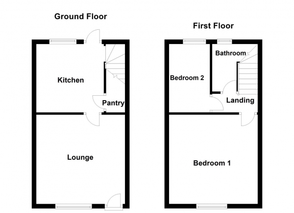 Floor Plan Image for 2 Bedroom Terraced House for Sale in Normanton Street, Horbury, Wakefield