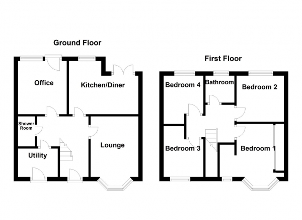 Floor Plan Image for 4 Bedroom Semi-Detached House for Sale in Park Grove, Horbury, Wakefield