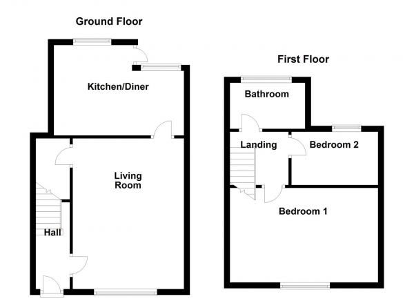 Floor Plan Image for 2 Bedroom Terraced House for Sale in Industrial Street, Horbury, Wakefield