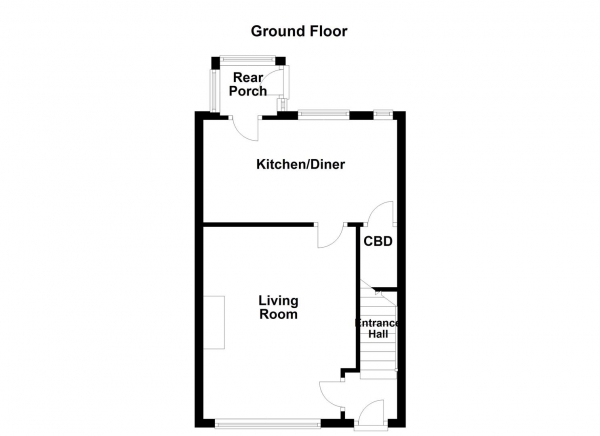 Floor Plan Image for 2 Bedroom Property for Sale in Sunroyd Hill, Horbury, Wakefield