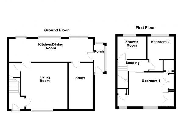 Floor Plan for 2 Bedroom Property for Sale in Westfield Road, Horbury, Wakefield, WF4, 6EX - OIRO &pound300,000