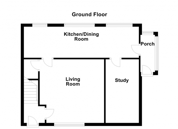 Floor Plan for 2 Bedroom Property for Sale in Westfield Road, Horbury, Wakefield, WF4, 6EX - OIRO &pound300,000