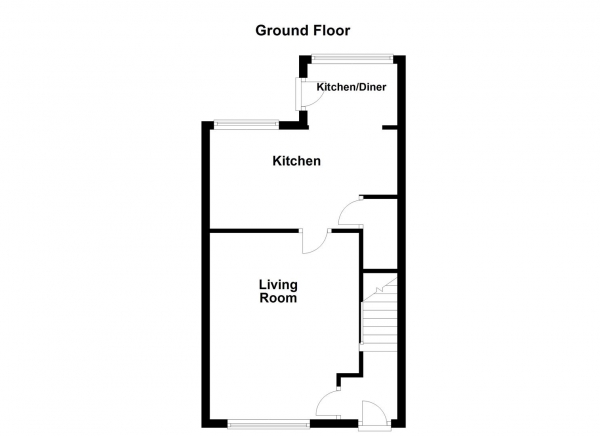 Floor Plan Image for 2 Bedroom End of Terrace House for Sale in Sunroyd Hill, Horbury, Wakefield