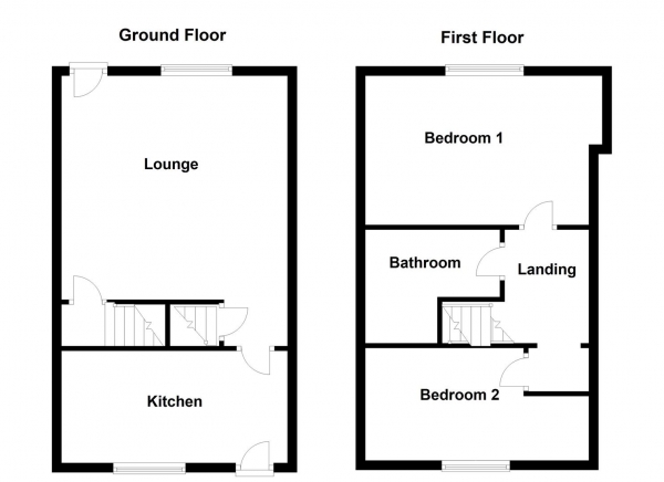 Floor Plan Image for 2 Bedroom Terraced House for Sale in Carlton Street, Horbury, Wakefield