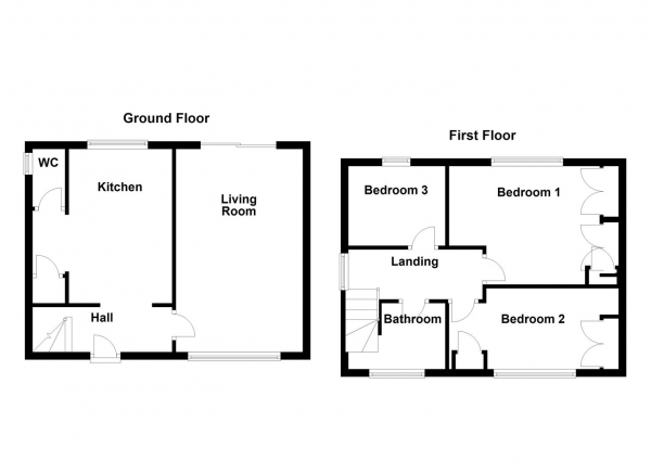 Floor Plan Image for 3 Bedroom Property for Sale in South Avenue, Horbury, Wakefield