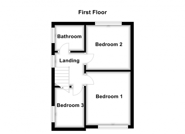 Floor Plan Image for 3 Bedroom Property for Sale in Hall Cliffe Crescent, Horbury, Wakefield