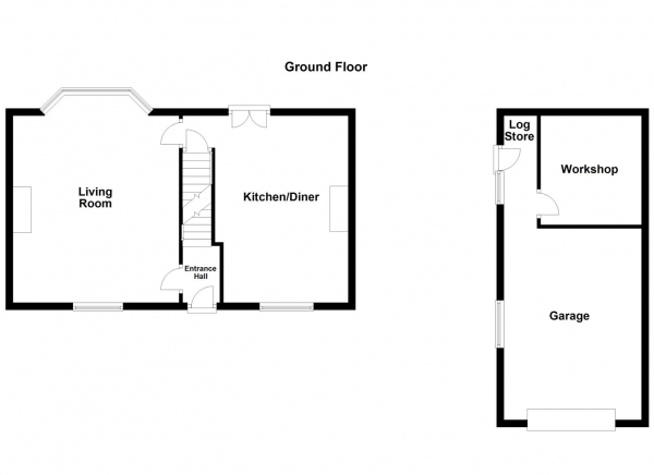 Floor Plan Image for 3 Bedroom Cottage for Sale in School Yard, Horbury, Wakefield