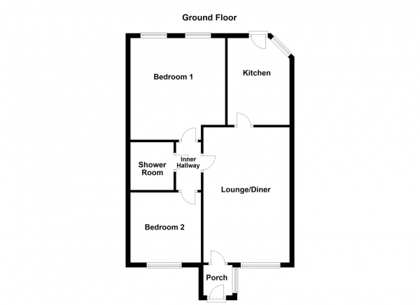 Floor Plan Image for 2 Bedroom Property for Sale in St. Peters Court, Horbury