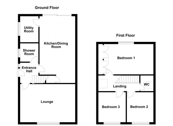 Floor Plan Image for 3 Bedroom Detached House for Sale in Daw Lane, Horbury, Wakefield