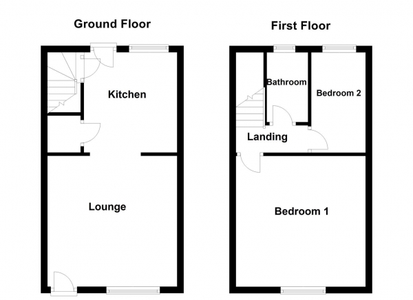 Floor Plan Image for 2 Bedroom Terraced House for Sale in Normanton Street, Horbury, WF4 5EL