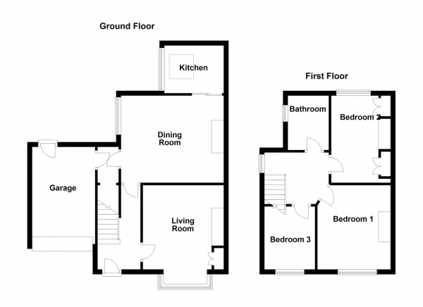 Floor Plan Image for 3 Bedroom Semi-Detached House for Sale in Rayner Street, Horbury, Wakefield