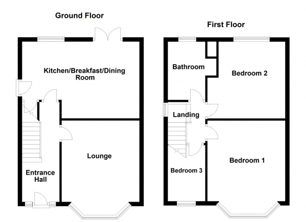 Floor Plan Image for 3 Bedroom Semi-Detached House for Sale in Beechwood Grove, Horbury, Wakefield