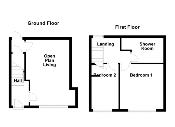 Floor Plan Image for 2 Bedroom Terraced House for Sale in Victoria Terrace, Horbury