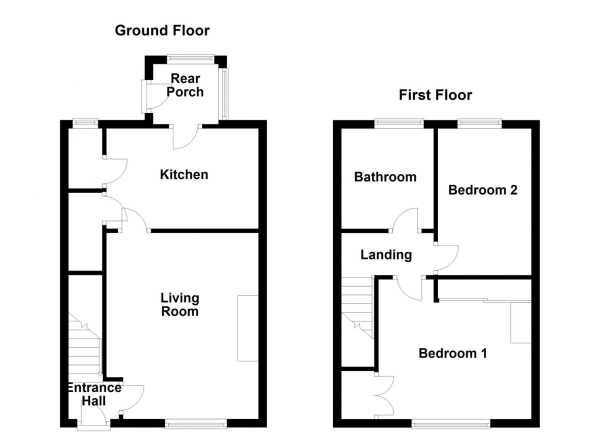 Floor Plan Image for 2 Bedroom Terraced House for Sale in Manor Road, Horbury