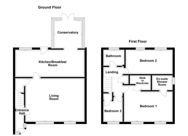 Floor Plan Image for 3 Bedroom Semi-Detached House for Sale in Parklands Drive, Horbury, Wakefield