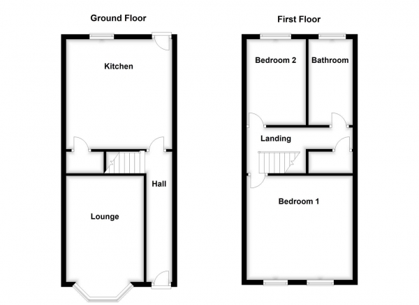 Floor Plan Image for 2 Bedroom Terraced House for Sale in Bridge Road, Horbury, Wakefield