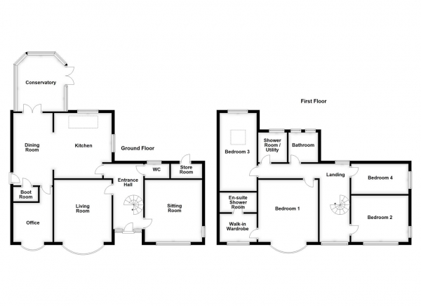 Floor Plan Image for 4 Bedroom Detached House for Sale in Northfield Lane, Horbury, Wakefield