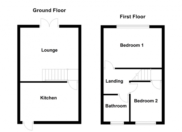 Floor Plan Image for 2 Bedroom Property for Sale in Parklands Drive, Horbury