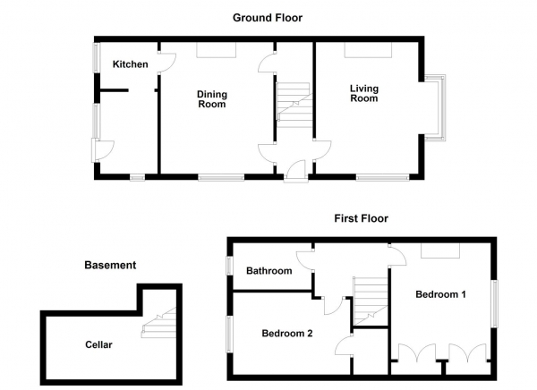 Floor Plan Image for 2 Bedroom Semi-Detached House for Sale in Wynthorpe Road, Horbury, Wakefield