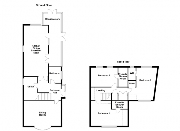 Floor Plan Image for 3 Bedroom Detached House for Sale in Reid Park Avenue, Wakefield, WF4 5PA