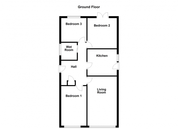 Floor Plan for 3 Bedroom Detached Bungalow for Sale in Rose Farm Approach, Altofts, Normanton, WF6, 2RZ -  &pound250,000