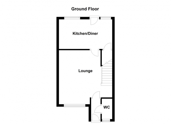 Floor Plan Image for 3 Bedroom End of Terrace House for Sale in Kirkcaldy Fold, Normanton