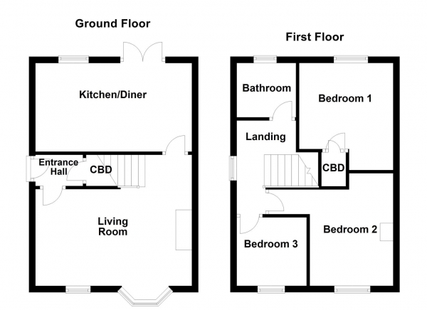 Floor Plan Image for 3 Bedroom Semi-Detached House for Sale in Falmouth Avenue, Normanton