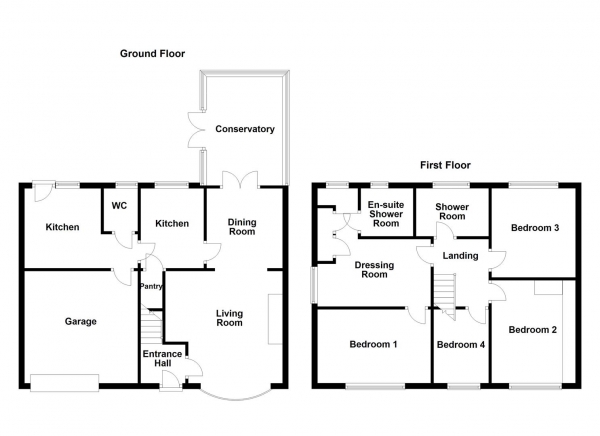 Floor Plan Image for 4 Bedroom Semi-Detached House for Sale in Fairway Drive, Normanton