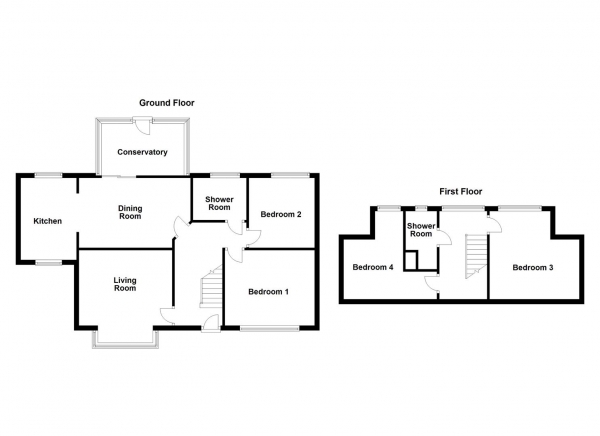 Floor Plan for 4 Bedroom Detached Bungalow for Sale in Church Road, Altofts, Normanton, WF6, 2QS -  &pound300,000