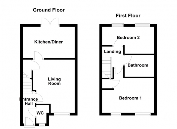 Floor Plan Image for 2 Bedroom Town House for Sale in Gleneagles Court, Normanton