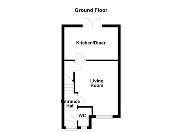 Floor Plan Image for 2 Bedroom Town House for Sale in Gleneagles Court, Normanton