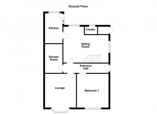 Floor Plan Image for 3 Bedroom Semi-Detached Bungalow for Sale in Manor Croft, Normanton