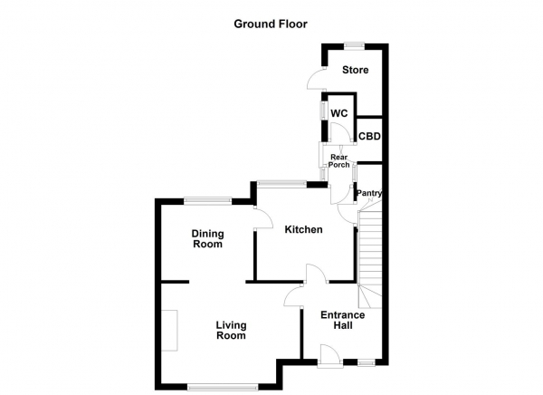 Floor Plan Image for 3 Bedroom Semi-Detached House for Sale in Rookhill Road, Pontefract