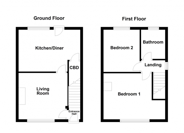 Floor Plan Image for 2 Bedroom Semi-Detached House for Sale in Ferrybridge Road, Pontefract