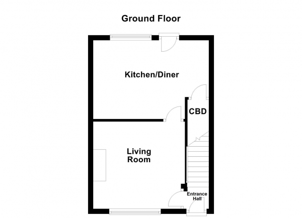 Floor Plan Image for 2 Bedroom Semi-Detached House for Sale in Ferrybridge Road, Pontefract