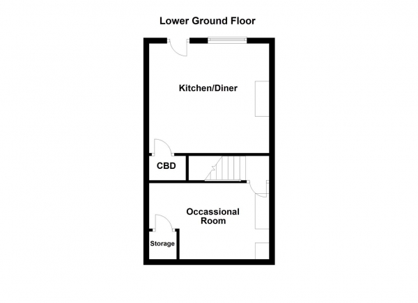 Floor Plan Image for 3 Bedroom Terraced House for Sale in Churchfield Lane, Castleford