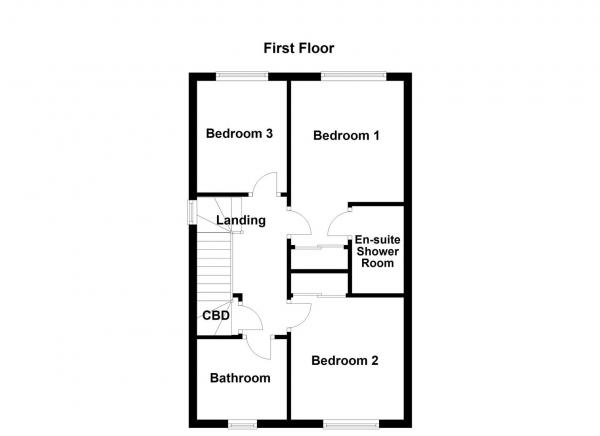 Floor Plan Image for 3 Bedroom Semi-Detached House for Sale in Gascoigne Close, Pontefract