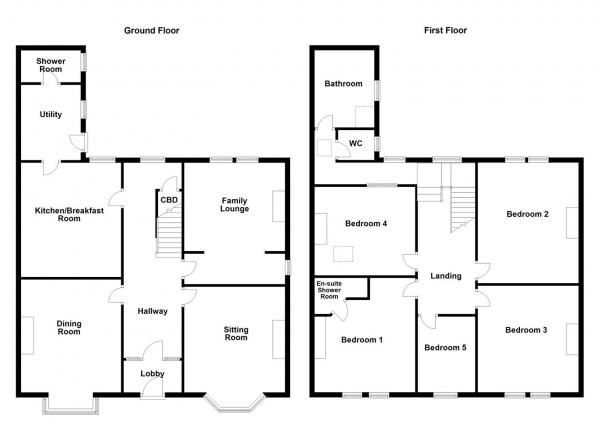 Floor Plan Image for 5 Bedroom Detached House for Sale in The Mount, Pontefract