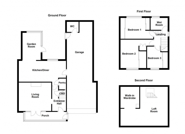 Floor Plan Image for 3 Bedroom Semi-Detached House for Sale in Marine Villa Road, Knottingley