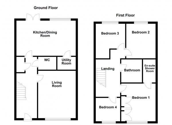 Floor Plan Image for 4 Bedroom Detached House for Sale in Stanley Main Avenue, Featherstone, Pontefract