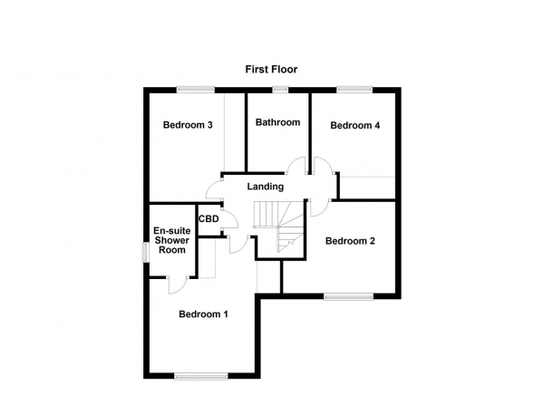 Floor Plan Image for 4 Bedroom Detached House for Sale in Shortwall Court, Pontefract