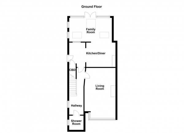 Floor Plan for 3 Bedroom Semi-Detached House for Sale in Lyon Road, Pontefract, WF8, 3PJ - Offers Over &pound240,000