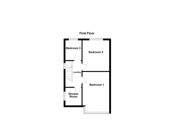 Floor Plan for 3 Bedroom Semi-Detached House for Sale in Lyon Road, Pontefract, WF8, 3PJ - Offers Over &pound240,000