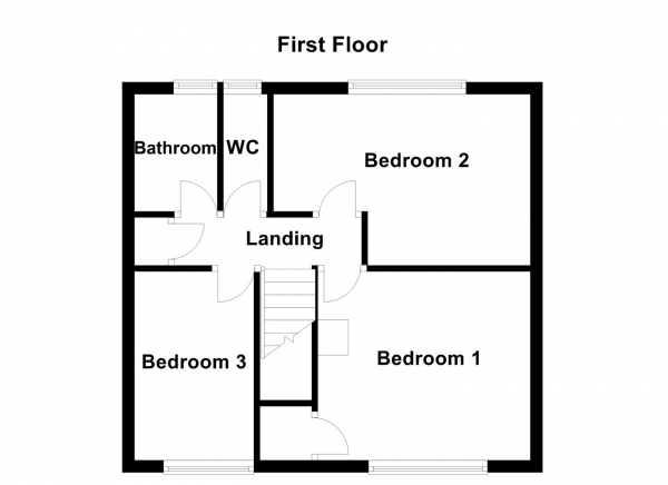 Floor Plan Image for 3 Bedroom Semi-Detached House for Sale in Newstead View, Fitzwilliam, Pontefract