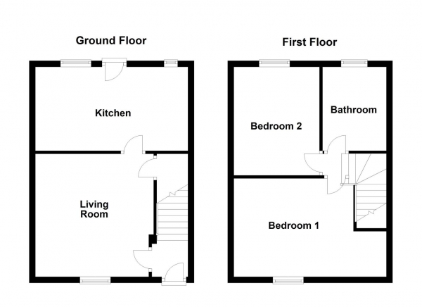 Floor Plan Image for 2 Bedroom Terraced House for Sale in Pauline Terrace, Castleford