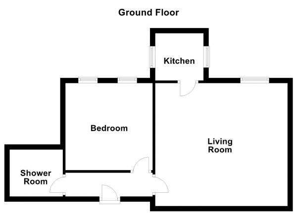 Floor Plan Image for 1 Bedroom Ground Flat for Sale in Northgate Lodge, Skinner Lane, Pontefract