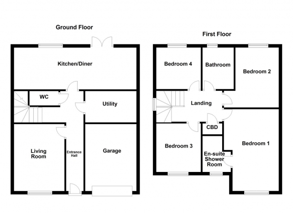 Floor Plan Image for 4 Bedroom Detached House for Sale in Taylor Road, Castleford