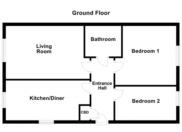 Floor Plan Image for 2 Bedroom Semi-Detached Bungalow for Sale in Northgate, Pontefract